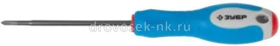 Отвертка ЗУБР, Cr-V сталь, трехкомп рук PZ №1, 100мм 25253-1-100