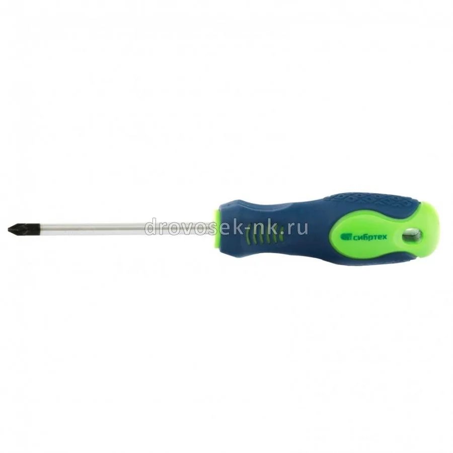 Отвертка Pz1*80мм CrV 2-х комп рукоятка СИБРТЕХ 11877