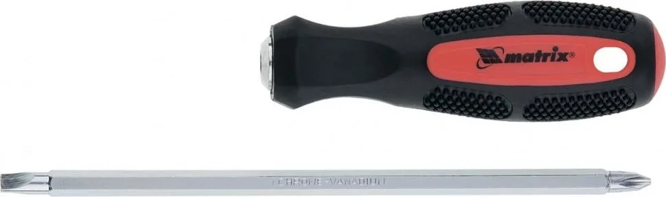 Отвертка комбинированная SL6,0/PH2, CrV, 2к рукоятка Matrix 12290