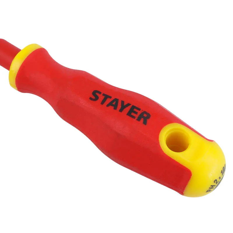 Отвертка STAYER диэлектрич.1000ВТ PH2*100 мм 25142-2-10