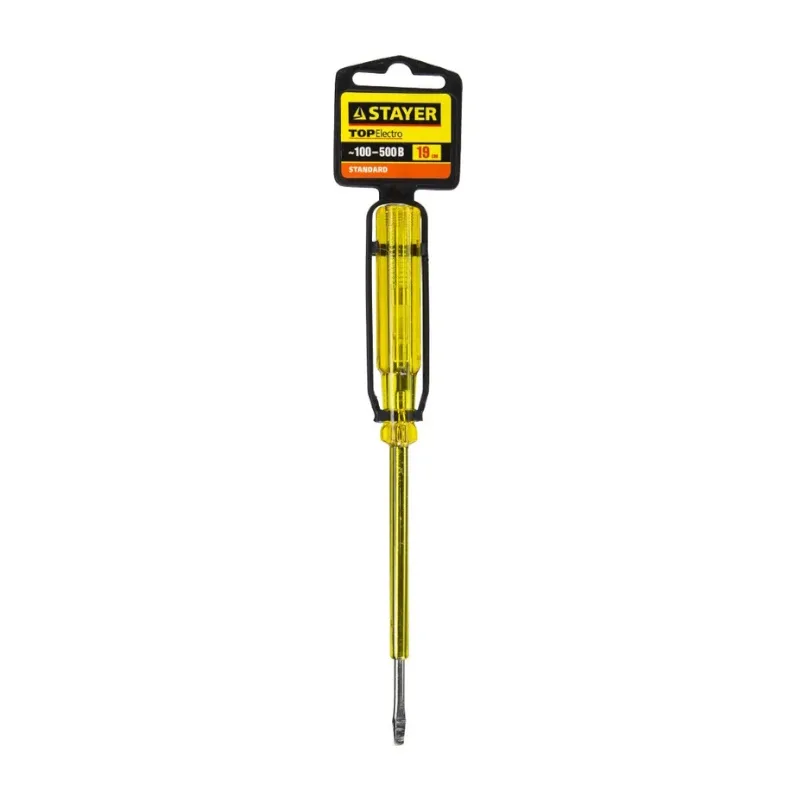 Пробник электрический STAYER "STANDARD 100-500В 190мм 2570-19_z01