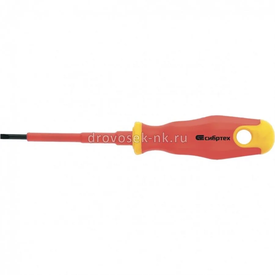 Отвертка диэлектрическая SL3*75mm двухкомп рукоятка СИБРТЕХ 12931