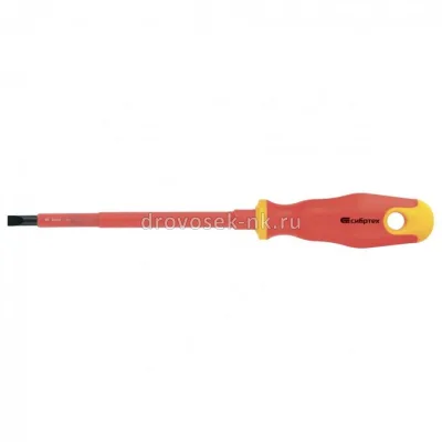Отвертка диэлектр SL5,5*125mm двухк рук СИБРТЕХ 12933