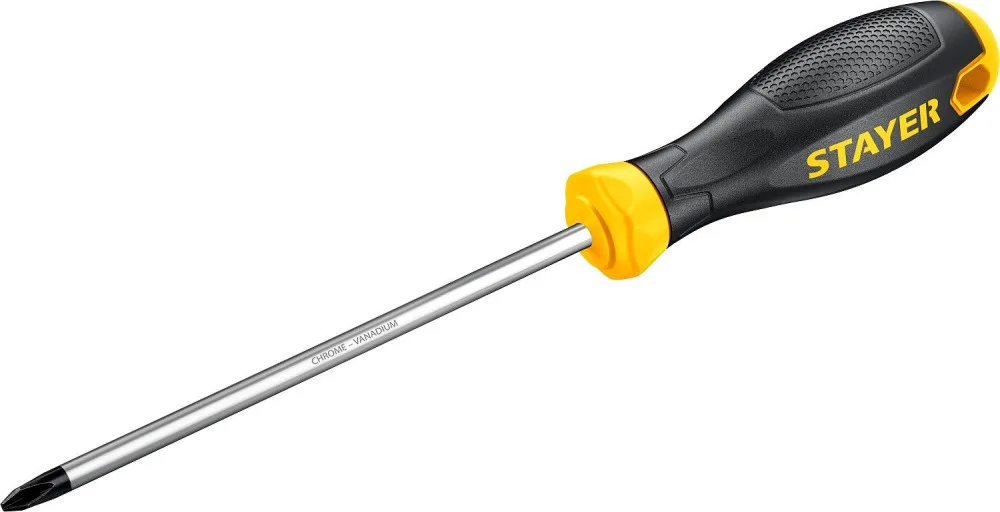 Отвертка PH1*100мм 2х-ком рукоятка, магнитный наконечник STAYER Hercules 2510-1-10