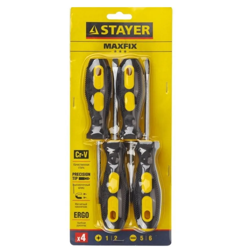 Набор отверток STAYER MASTER магн (4шт) 2513-Н4_z01