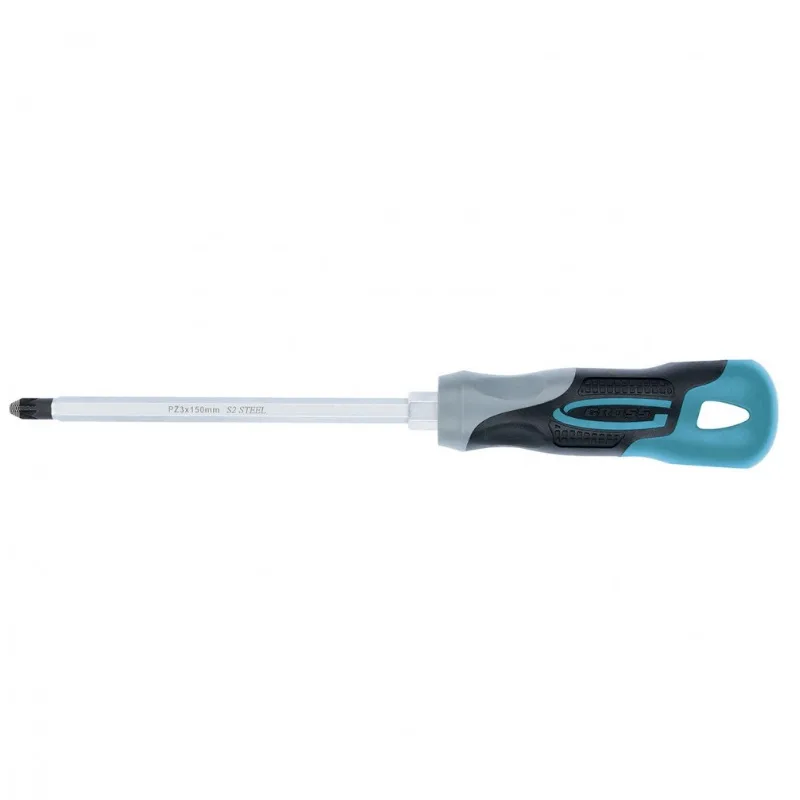 Отвертка PZ3*150мм S2 3-комп. ручка GROSS 12163