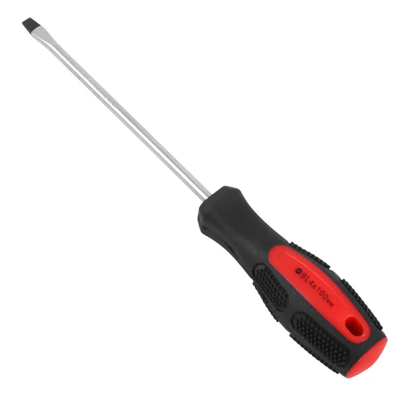 Отвертка Anti-Slip, SL4,0*100 мм, CrV,двухкомп. рукоятка MATRIX 12210