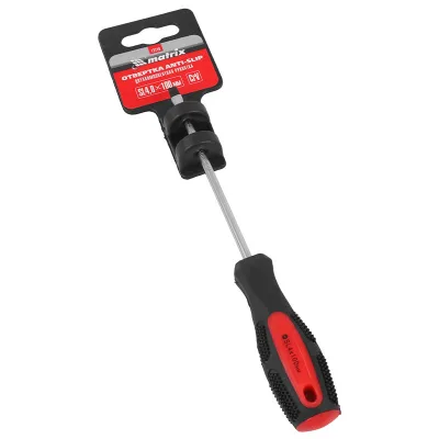 Отвертка Anti-Slip, SL4,0*100 мм, CrV,двухкомп. рукоятка MATRIX 12210