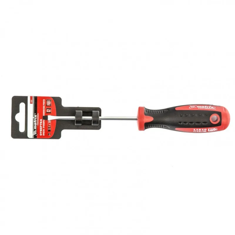 Отвертка Profi SL4,0*100мм S2 двухкомп. рукоятка Matrix 11810