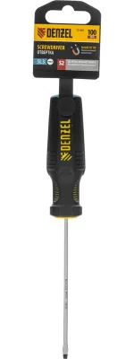 Отвертка SL3*100мм S2 3-х комп рукоятка Denzel 121907