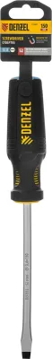 Отвертка SL8*150 мм, S2, 3к рукоятка Denzel 122007