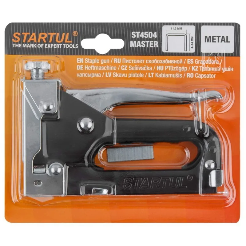 Пистолет скобозабивной мет. 4-14мм STARTUL MASTER (ST4504)