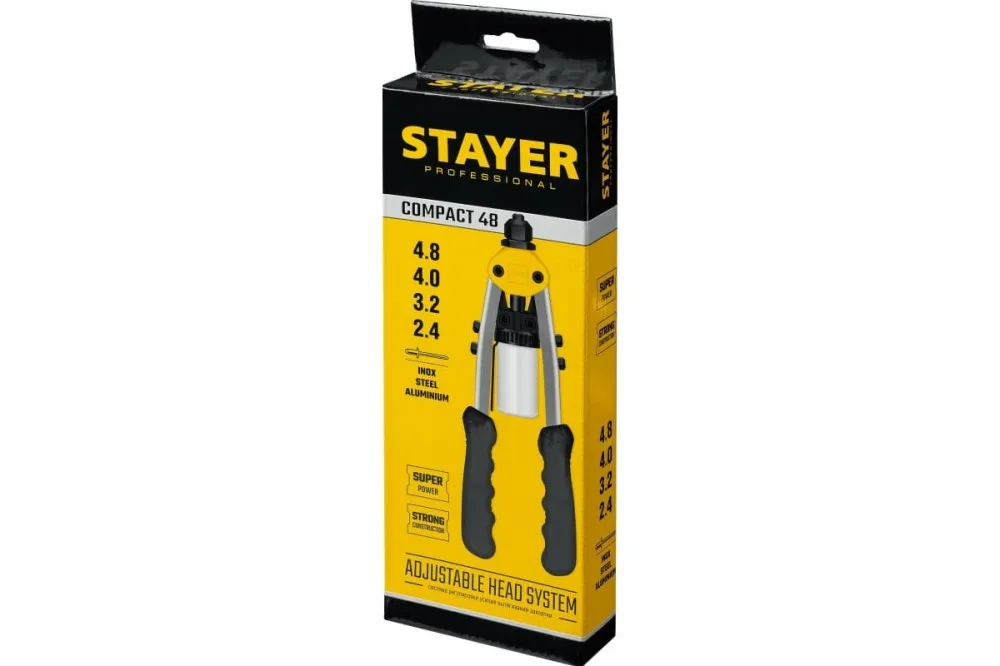 Заклепочник двуручный компактный, STAYER Compact-48