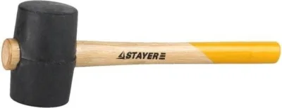 Киянка 900г резиновая черная с деревянной ручкой STAYER 20505-90