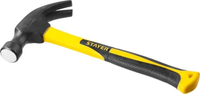 Молоток гвоздодер 560г фигергласс ручка STAYER Fiberglass 2026-560_z01