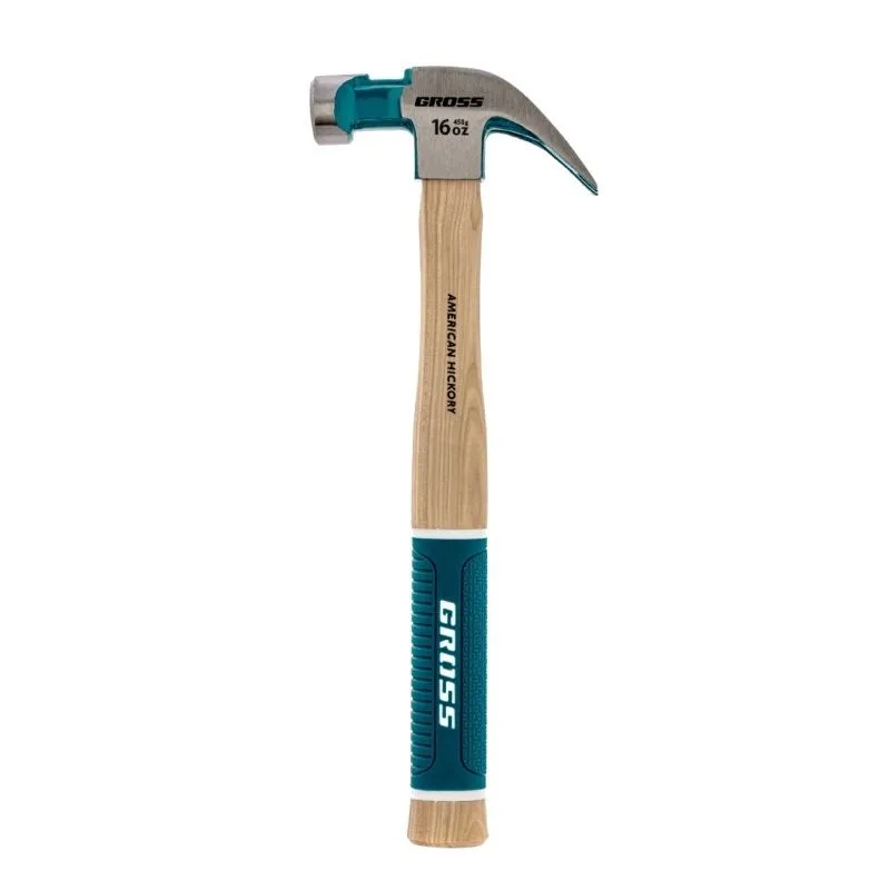 Молоток-гвоздодер 450г угол 45 магнит обрез рукоятка AMERICAN HICKORY GROSS 10415