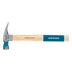 Молоток-гвоздодер 450г угол 75 магнит обрезин. рукоятка AMERICAN HICKORY Gross 10418