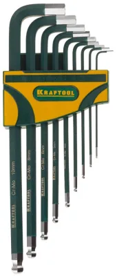 Набор ключей имбусовых 1,5-10мм 9шт KRAFTOOL 27445-Н9