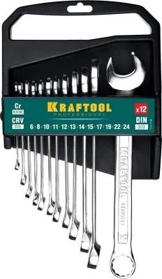 Набор ключей комб (12 шт) 6-24мм KRAFTOOL 27079-H12C_z01
