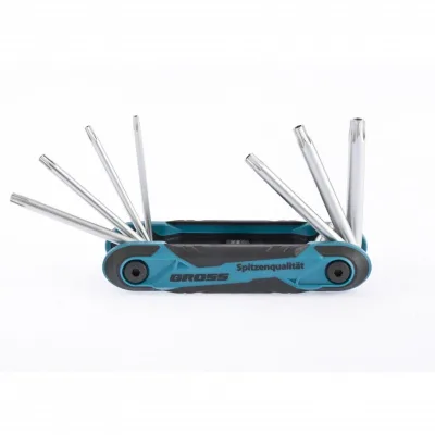 Набор ключей имбусовых Tamper-Torx CrV складные7 шт GROSS 16413