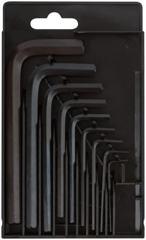Набор ключей имбусовых 1,5-10мм CrV HEX (9шт) FIT 64185