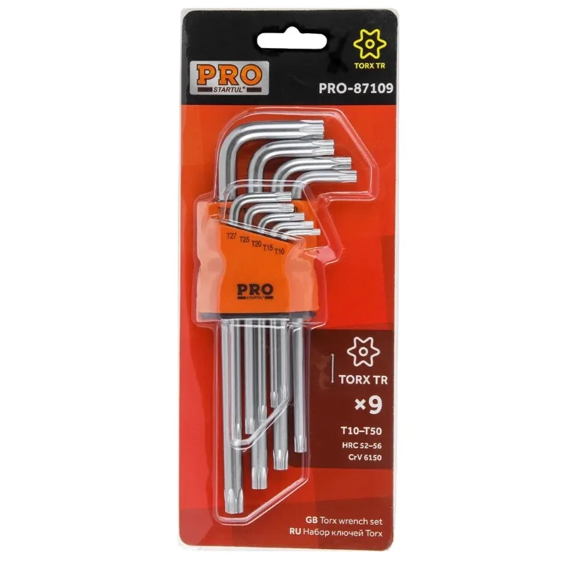 Набор ключей Torx T10-T50 9шт длинных PRO STARTUL PRO-87109