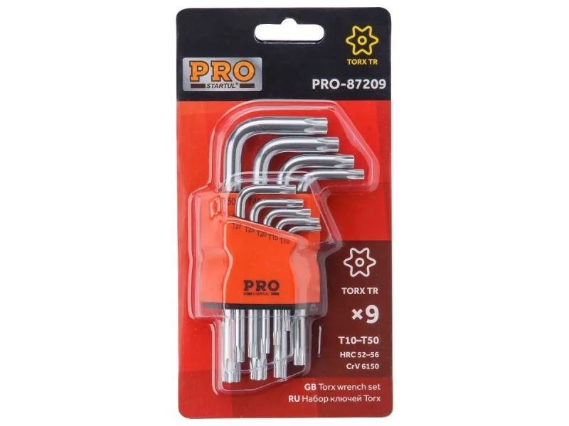 Набор ключей Torx T10-T50 9шт коротк. PRO STARTUL PRO-87209
