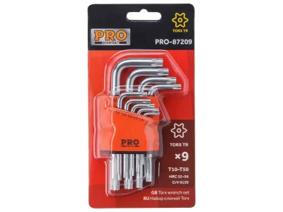 Набор ключей Torx T10-T50 9шт коротк. PRO STARTUL PRO-87209