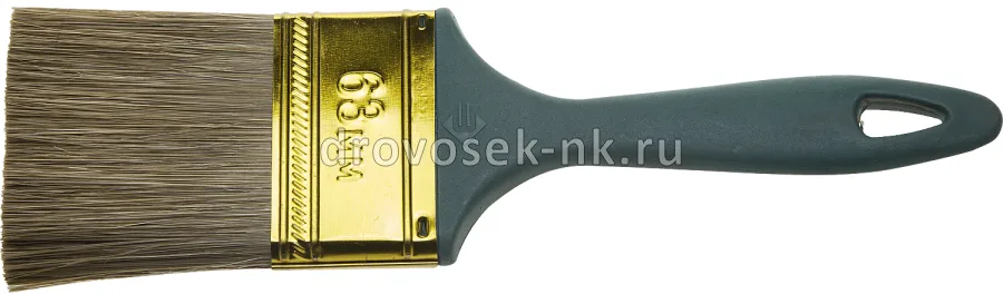 Кисть плоская 63мм пласт ручка ЗУБР 4-01014-063