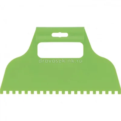 Шпатель для клея, пластмассовый, зубчатый 6*6 мм Сибртех 86015