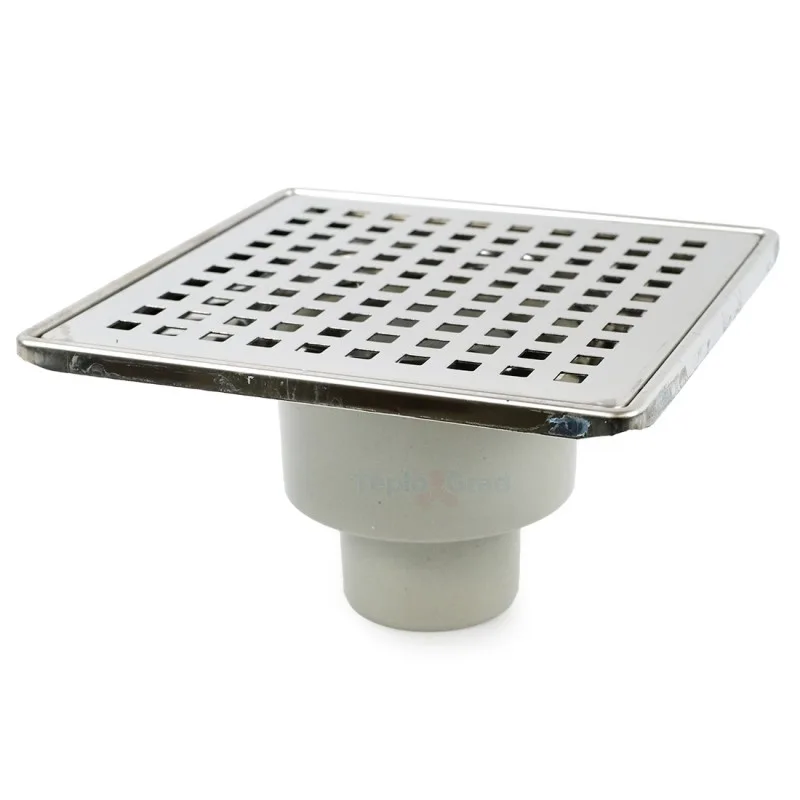 ПП Трап 50 вертик выпуск 150*150 решетка нерж. сталь VALFEX VF.012.050K.150.01