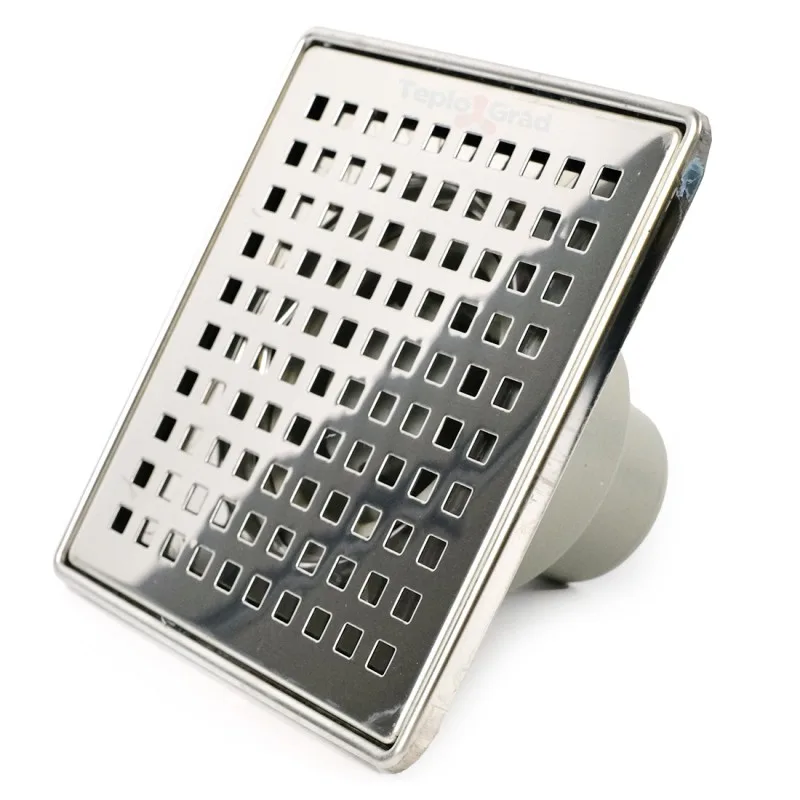 ПП Трап 50 вертик выпуск 150*150 решетка нерж. сталь VALFEX VF.012.050K.150.01
