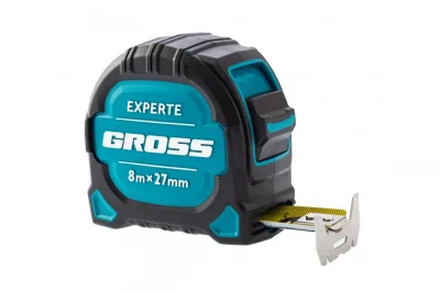 Рулетка Experte 8*27мм двухкомпон корпус магнит двухстор разметка нейлон Gross 32576