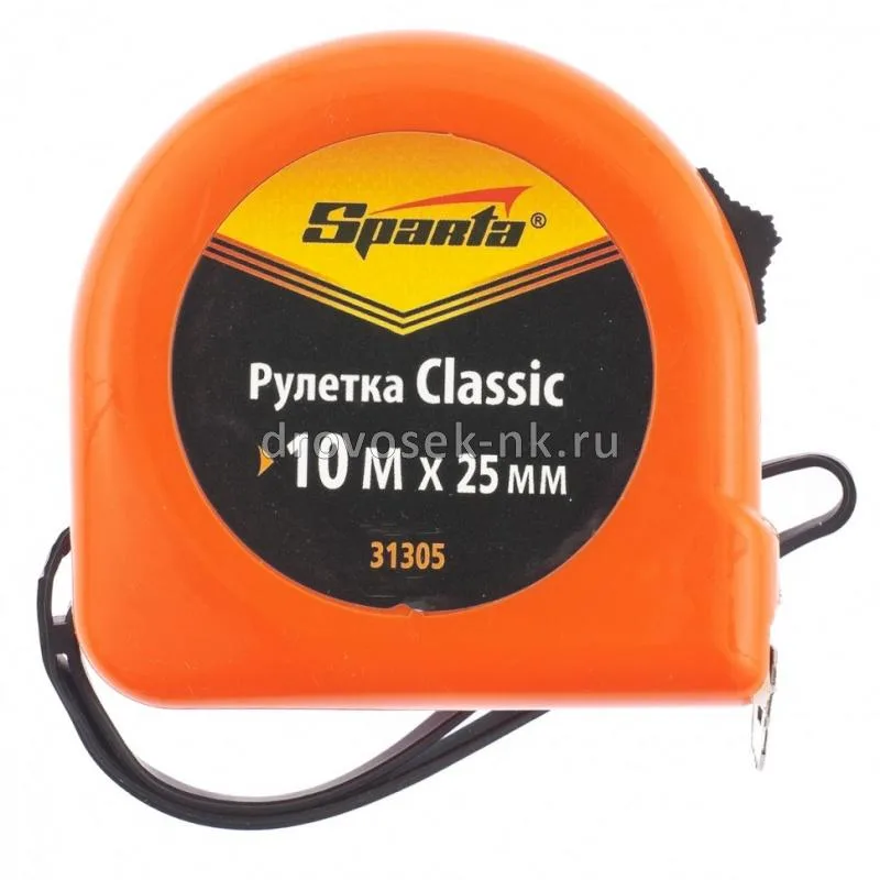 Рулетка Classic 10*25мм плас корпус SPARTA 31305