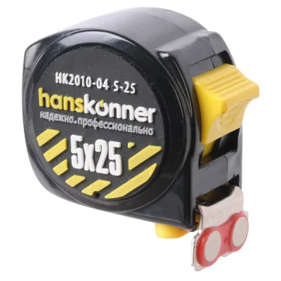 Рулетка 5м*25мм Hanskonner HK2010-04-5-25