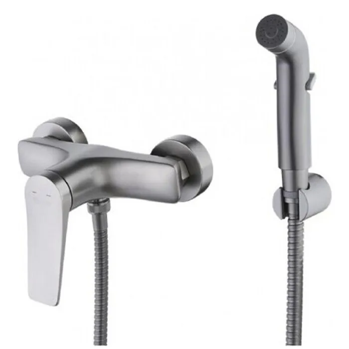 Смеситель настенный с гигиен. душем, графит BRONX LEMARK LM3718GM