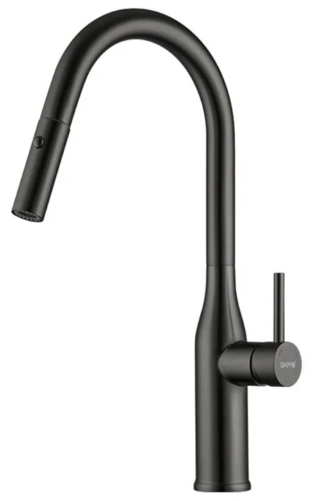 Смеситель. для кухни с выдвижной лейкой,серо-коричневый GAPPO G4398-41