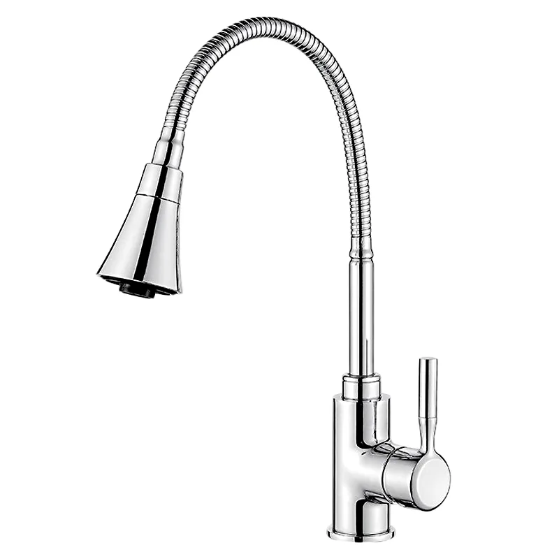 Смеситель для кухни с гибким изливом и гайкой LEDEME L4199