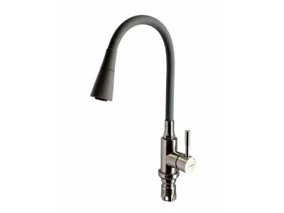 Смеситель для кухни с силиконовым изливом Серый LEDEME L74199-9
