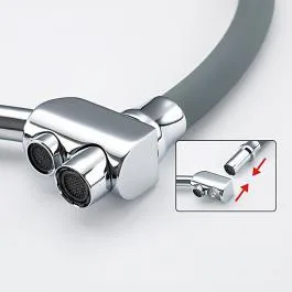 Смеситель для кухни с подключением фильтра серый GAPPO G4398-17