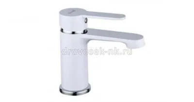 Смеситель FRAP для раковин ф35 белый хром F1041