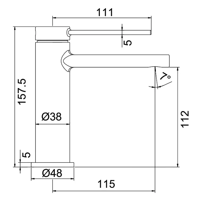 Смеситель для раковины черный Frap F1067-6