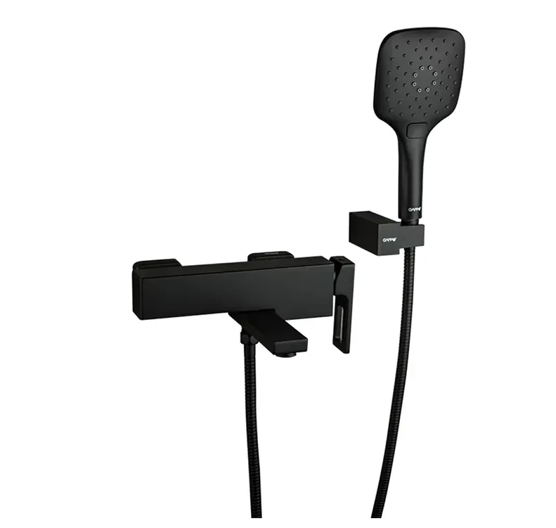 Смеситель для ванны c коротким изливом черный GAPPO G3217-6