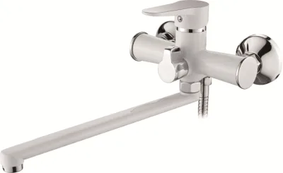 Смеситель для ванны с длинным изливом, белый LOFFREY LF82212W