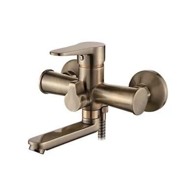 Смеситель для ванны+корот. изливом, бронзовый LOFFREY LF83112C