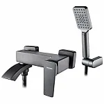 Смеситель для ванны с коротким изливом черный Ledeme L3178B