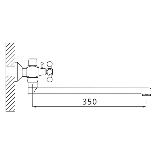Смеситель для ванны OUTE T6323