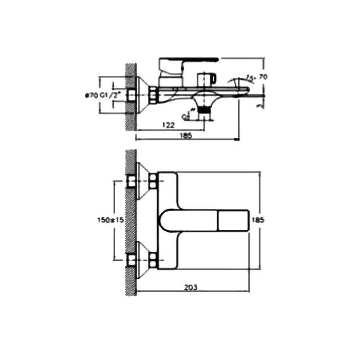 Смеситель для ванны HAIBA HB60505-3