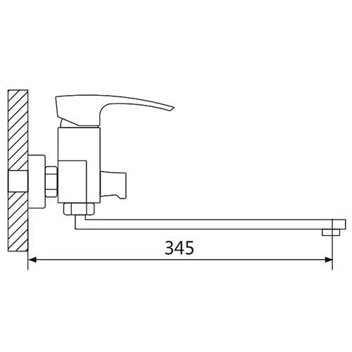 Смеситель для ванны OUTE T1023