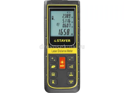 Дальномер лазерный дальность 100м STAYER "PROFESSIONAL" PRO-Control 34959